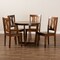 Baxton Studio Elodia Modern and Contemporary Transitional Walnut Brown Finished Wood 5-Piece Dining Set 177-11379-10897-Zoro - alternate 7